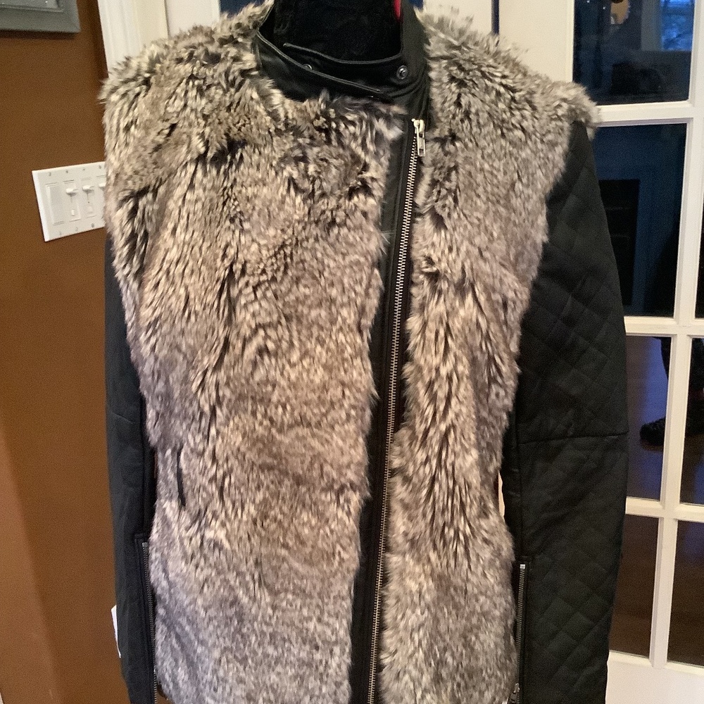 Leather Jacket with fur